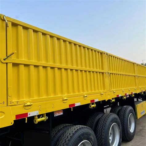 Multi Axles Cargo Truck Trailer Drop Sidewall High Side Wall Semi