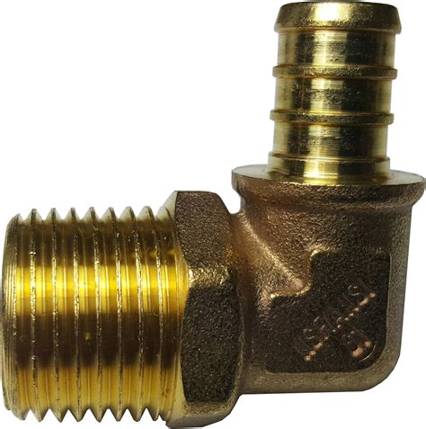 Male Npt Threaded Elbow 90 Degree Brass Barbed Crimp L Health And Household