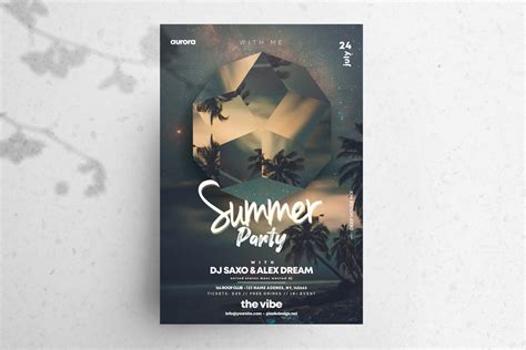 Summer Party Psd Free Flyer Template Vol4 Pixelsdesign