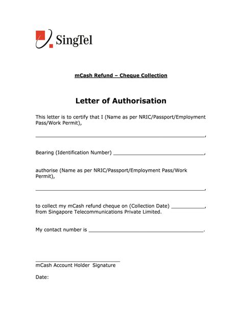 Authorization Letter Template Free Fill Out Sign Online DocHub