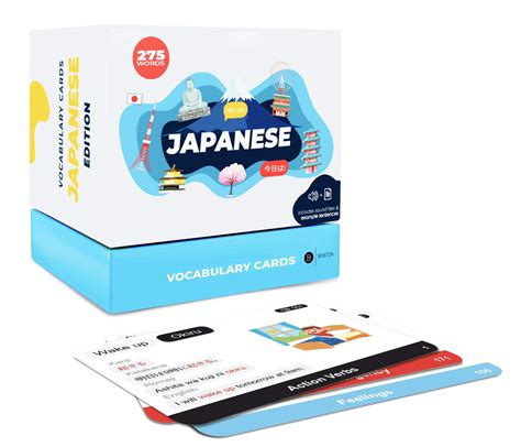 Buy Japanese Vocabulary 300 Flash Cards Beginner Vocab With Pictures