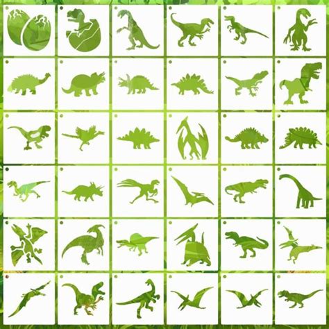 Pcs Pochoirs Pour Peinture Dinosaure Mod Les De Dessin Pour Enfants