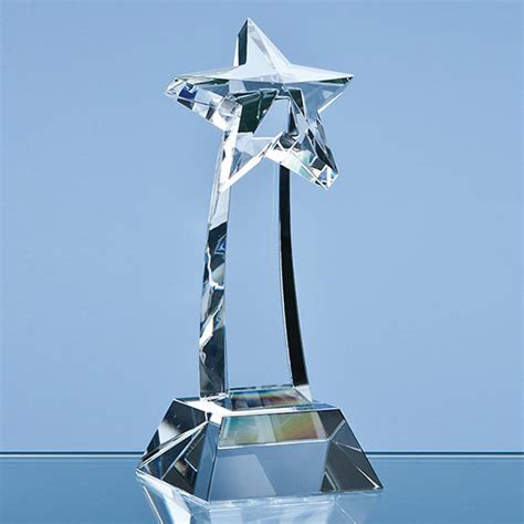 Glass Star Shaped Awards Uk Crystal Star Trophies Online House Of