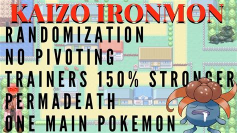 Pokemon Firered Kaizo Ironmon Pivotless Pokemon S Hardest Challenge