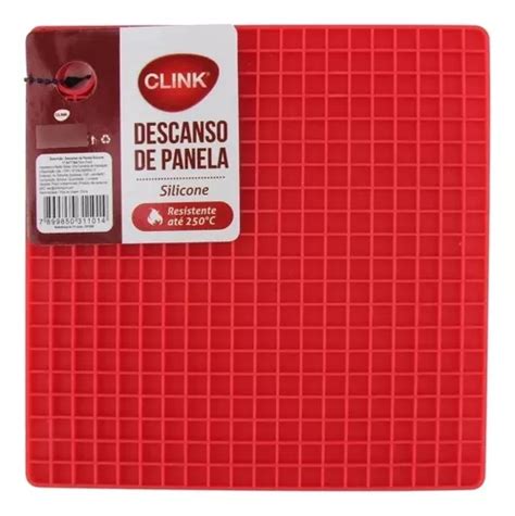 Kit 2 Descanso De Panela Silicone Quadrado Vermelho 17x17cm MercadoLivre