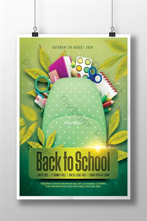 School Back To School Day Poster Design Template Psd Free Download