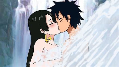 Luffy Sees Boa Hancock Taking A Shower And They Kiss For The First Time