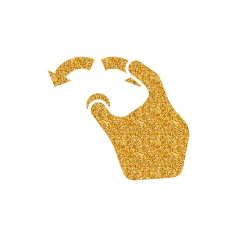 Gesto De Icono De Brillo Dorado Vector Premium