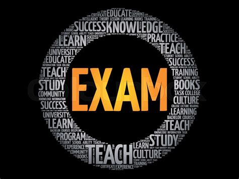 Exam Word Cloud Collage Stock Vector Colourbox