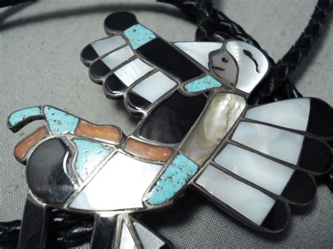 HUGE DANCING KACHINA VINTAGE ZUNI TURQUOISE STERLING Gem