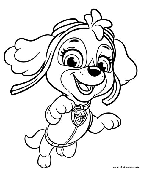 Skye Paw Patrol Coloring Lesson Kids Coloring Page Coloring Lesson