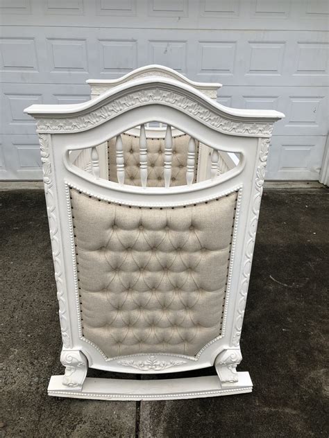 Shabby Chic French Rocking Baby Crib Hand Carved - 70 West Main Rocking ...