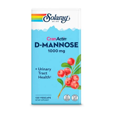 Solaray D Mannose With Cranactin 120 Capsules