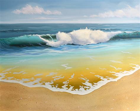 Seascape Oil Painting - Next Step In Painting Ocean Wave in Oil - P.J ...