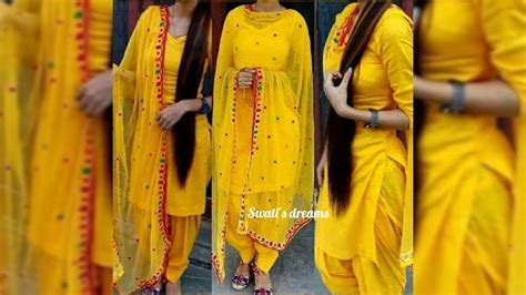 Latest Yellow Trendy Dress For Haldi Ceremony Suit Ides For Haldi Function Traditional