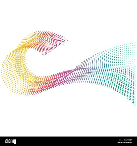 Abstract Smooth Color Wave Vector Curve Flow Blue Motion Illustration