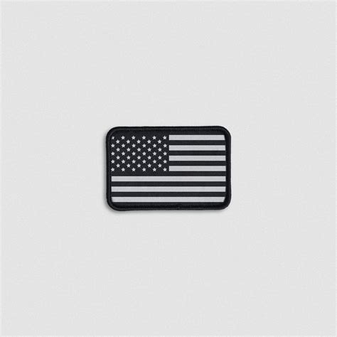 USA Fabric Flag Patch - Black