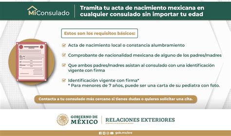 Conozca Los Requisitos Para Tramitar Su Acta De Nacimiento Mexicana