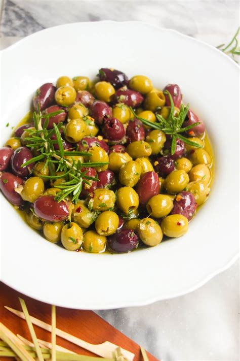 Quick Easy Marinated Olives Dished By Kate