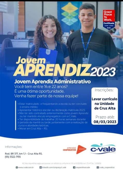 Vaga Para Jovem Aprendiz Administrativo