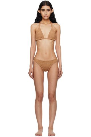 Hunza G Brown Tammy Bikini SSENSE