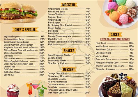 Auntys Corner Menu Menu For Auntys Corner Picnic Garden Kolkata