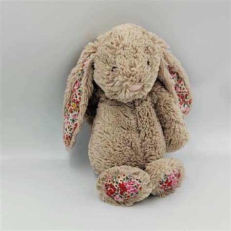 Doudou Lapin Beige Fleurs Liberty JELLYCAT