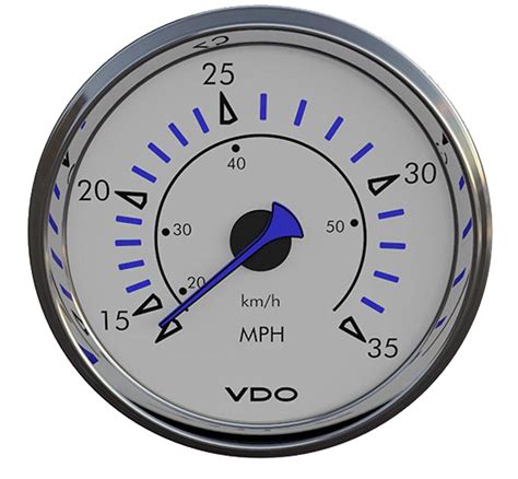 260 10256 VDO Cockpit Marine White Pitot Speedometer 35MPH 260