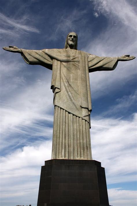 Corcovado Rio De Janeiro De La Estatua Del Redentor De Cristo Imagen De