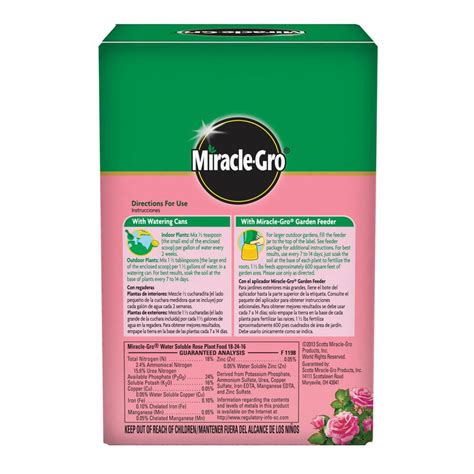 Miracle Gro Water Soluble Rose Plant Food Miracle Gro