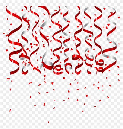 Red Confetti Clipart Transparent