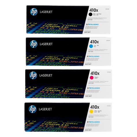 HP 410X Toner Set (High-Yield) | 4 Colors | Black, Cyan, Yellow ...