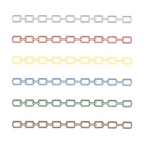 Various Color Steel Chains Iron Chain Color Vector Png And Vector