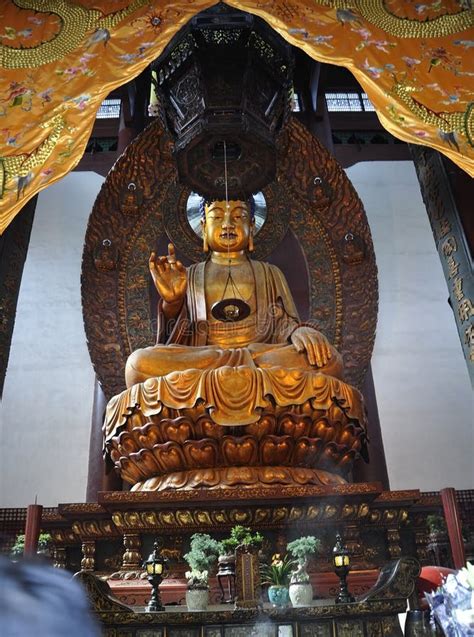 Lingyin Temple Interior from West Lake Park in Hangzhou Stock Image ...