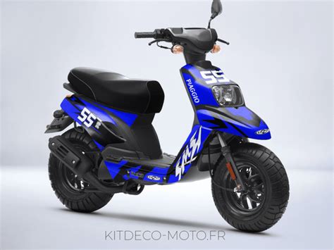 MBK Booster Graphic Kit 2004 2018 Monster Blue Kitdeco Moto Fr