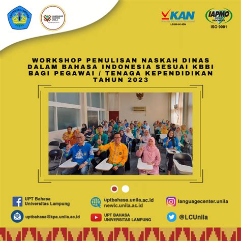 Workshop Penulisan Naskah Dinas Dalam Bahasa Indonesia Sesuai Kbbi Bagi