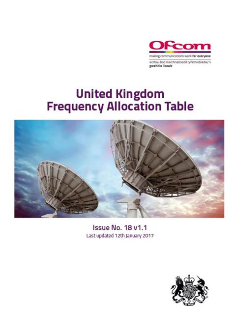 United Kingdom Frequency Allocation Table Ukfat Details The Uses