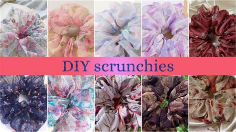 ஹர பணட சயமற DIY Satin silk scrunchies How to make