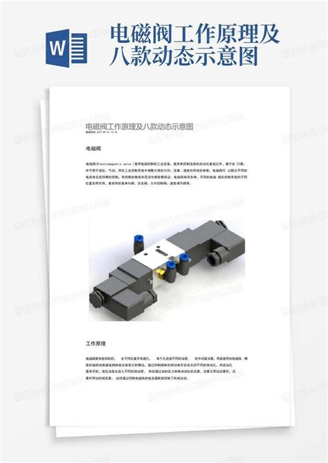 电磁阀工作原理及八款动态示意图word模板下载编号lxedzjwm熊猫办公