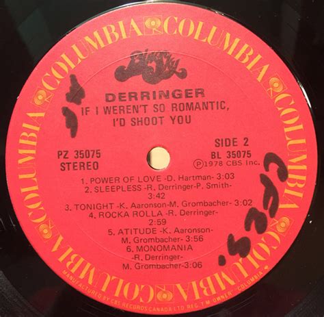 Derringer If I Werent So Romantic Id Shoot You 1978 Vinyl