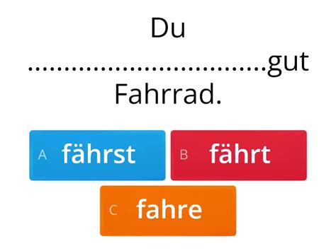 verb fahren quiz