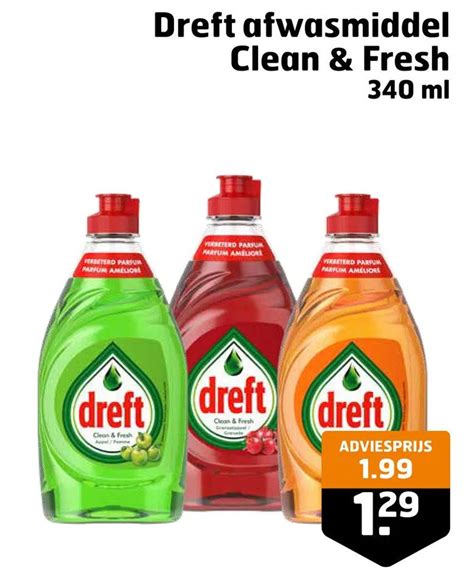 Dreft Afwasmiddel Clean Fresh Aanbieding Bij Trekpleister