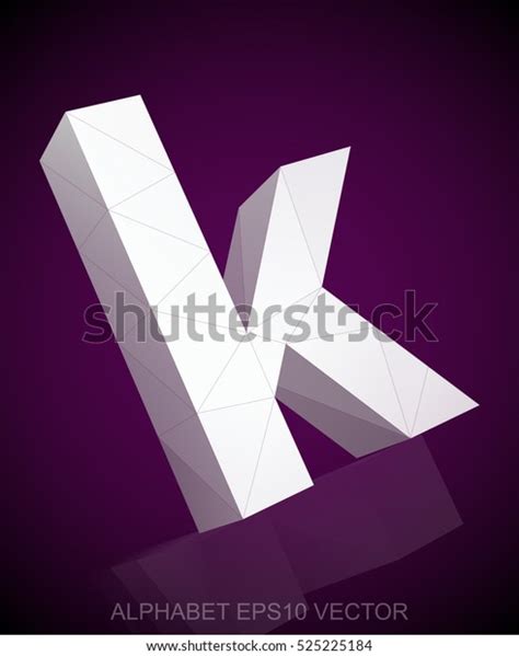 Abstract White D Polygonal Lowercase Letter Stock Vector Royalty Free