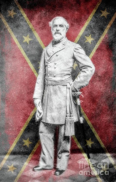 Robert E Lee Color Confederate Flag Digital Art By Randy Steele Fine