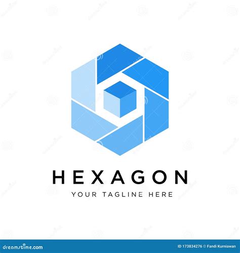 Hexagon Logo Concept Creative Minimal Design Template Symbol For