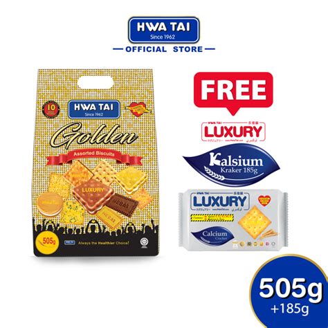 Buy 1 Free 1 Hwa Tai Golden Assorted Biscuits 505g Free Luxury