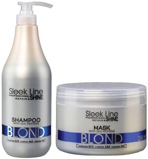 STAPiZ Szampon SLEEK LINE BLOND 1000ml I Maska 12912584086 Allegro Pl