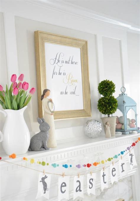 65 Stylish Easter Mantel Decorating Ideas Digsdigs