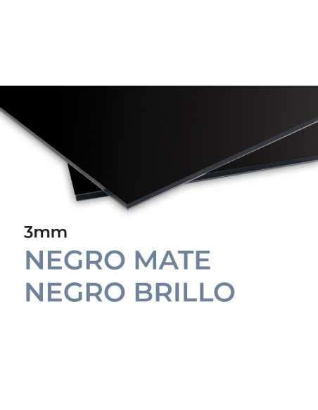 Panel Composite Tipo Dibond3mmnegro Brillo Y Negro Matecompra Ya