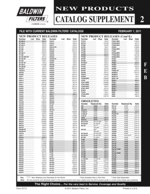 Baldwin Filter Catalog Pdf - Fill Online, Printable, Fillable, Blank | pdfFiller